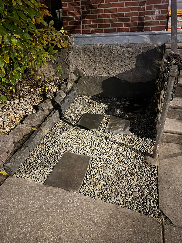 Philadelphia Manayunk river jack and pavers -- it's art. For owner's motorcycle.