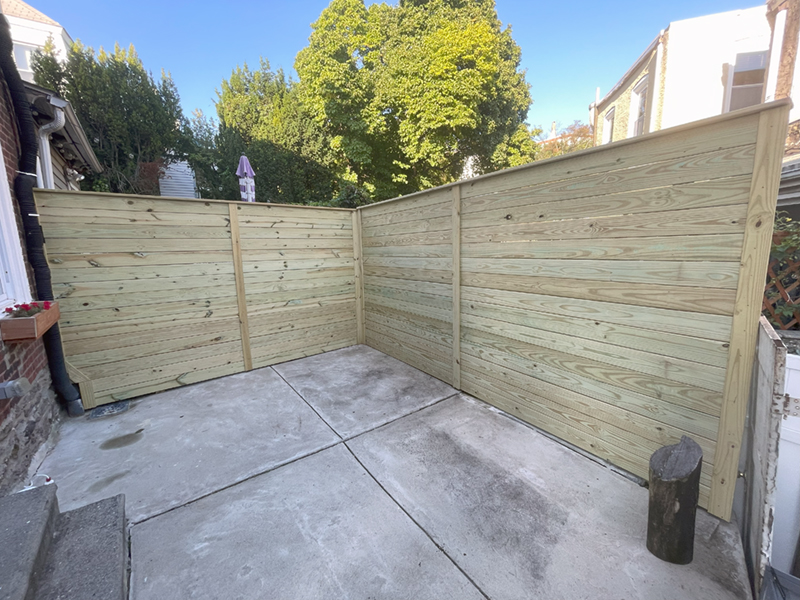 Ridge fence but eat at Lucky Trading across the street!