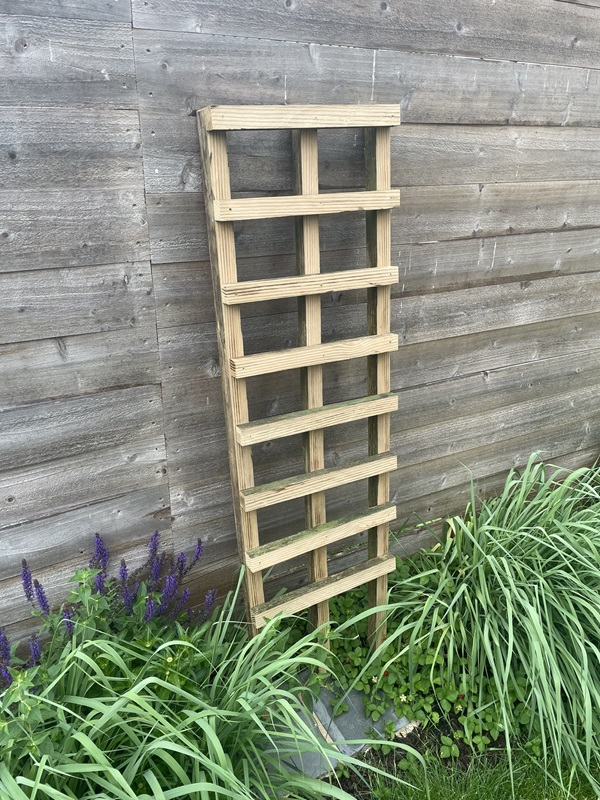 Bespoke trellis from re claimed 50 year old PT pine